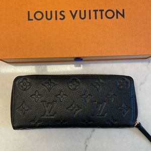 LOUIS VUITTON Empreinte Black Leather Clemence Wallet